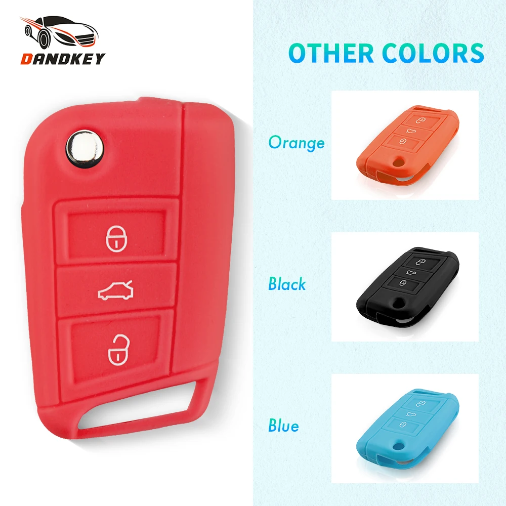 Dandkey 10 шт./лот оптовая продажа 3 Пуговицы силиконовые автомобилей Дело ключ для VW