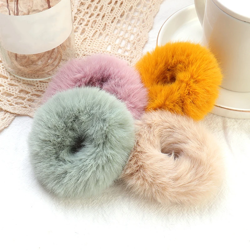 Резинка для волос плюшевая Женская мягкая эластичная лента занятий спортом