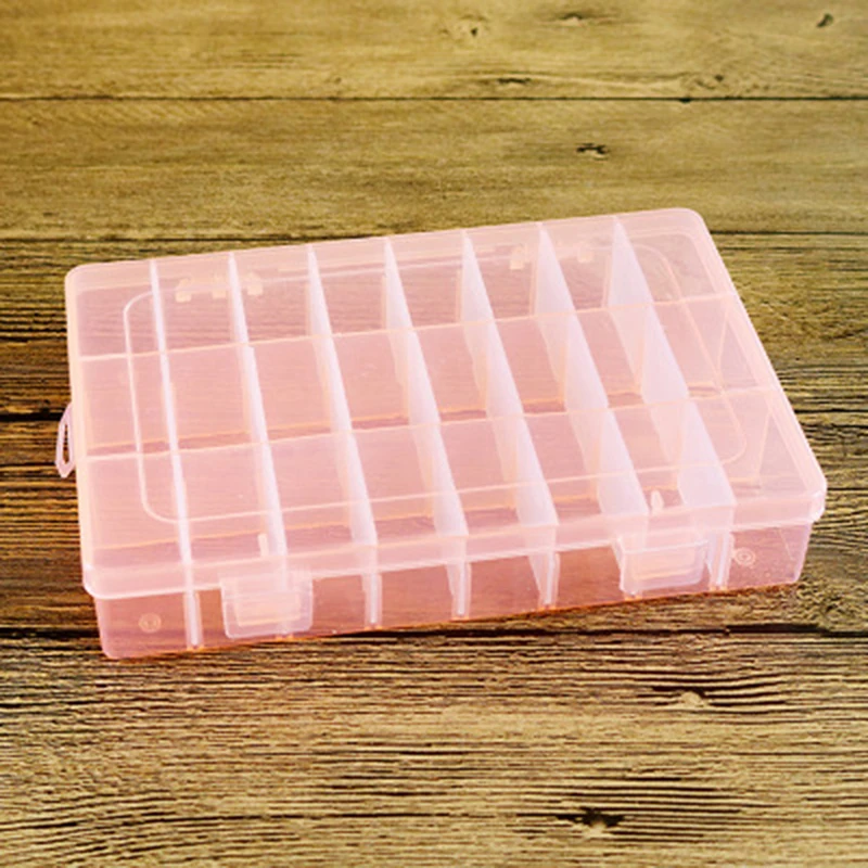 

24 Grid Plastic Embroidery Needlework Storage Box Rubber Band Jewelry Storage Box Diy Cross Stitch Tool Storage Box
