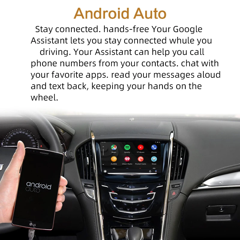 Sinairyu беспроводная Apple Carplay для Cadillac XTS ATS SRX CTS XT5 2014 2019 Android автоматическое зеркало в