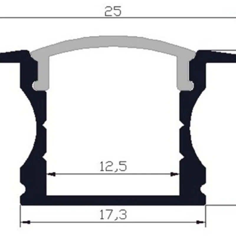 

1m/pcs Aluminum Profile Recessed For Lighting Floor Black Light Connector Channel Yellow Profiles Bar Led Profile