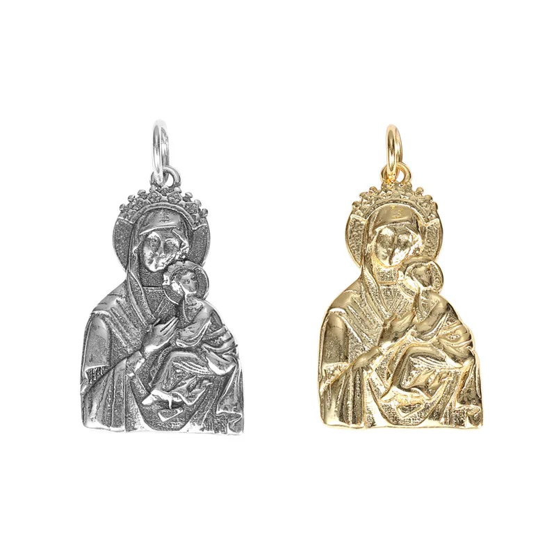 

Подвеска из серебра 2021 пробы с изображением Богородицы, унисекс