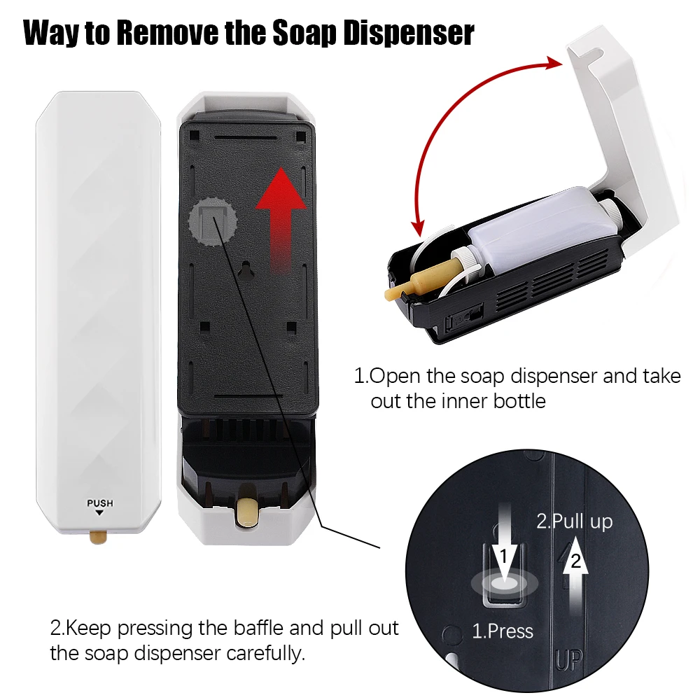 Диспенсер для мыла диспенсер дозатор бутылки без ногтей настенный жидкого