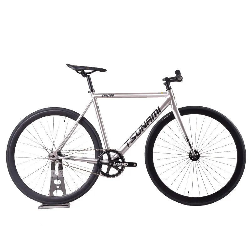 TSUNAMI SNM100 Fixed Gear Bike 700C Aluminum Frame Single Speed Fixie Full Bike Track Bicycle Industrial Bearing Wheel V Brakes images - 6