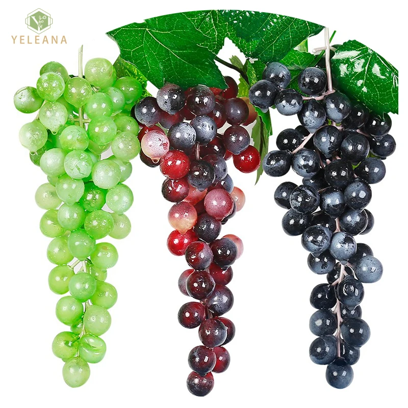 Искусственные фрукты виноград высокая имитация пластиковый материал ягоды