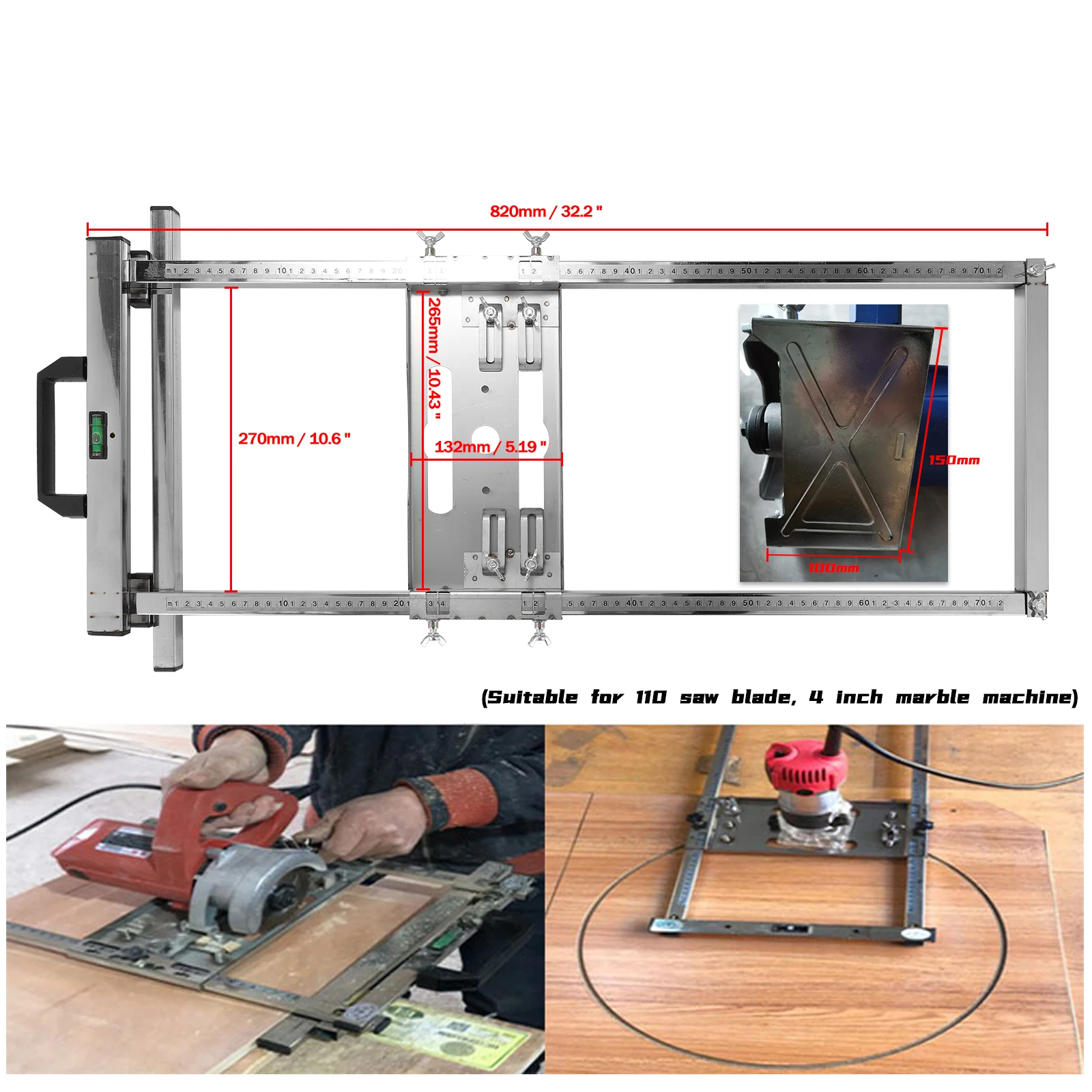 

Multifunction Electricity Circular Saw Trimmer Machine Guide Positioning Cutting Board Tools Woodworking Router