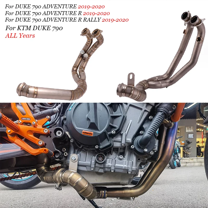 

Full System Titanium Alloy Motorcycle Exhaust Escape Front Link Pipe Connection Original Slip On For DUKE 790 Duke 790 ADV R R