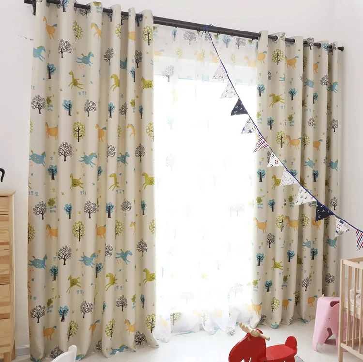 Мультяшные занавески для гостиной столовой спальни затенения мальчиков и