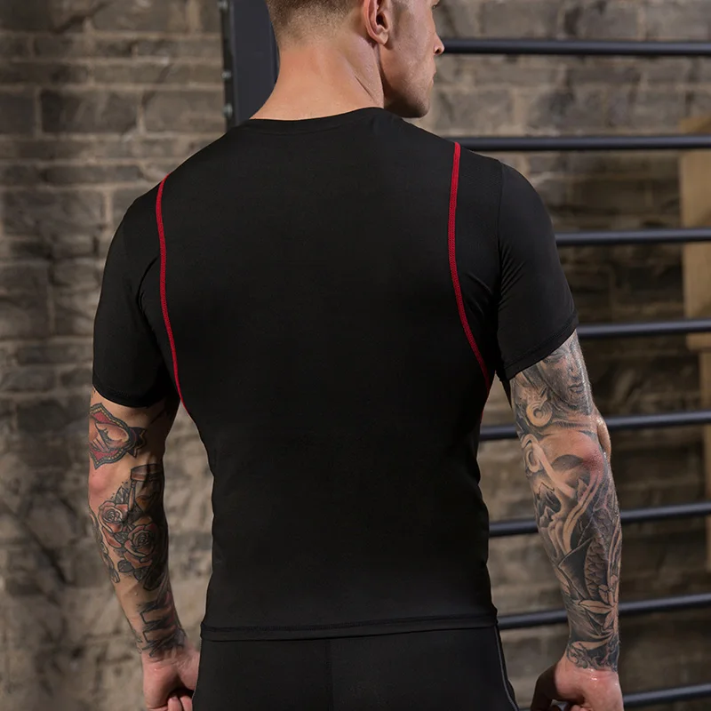 Компрессионная Мужская быстросохнущая спортивная одежда Rashguard качественная