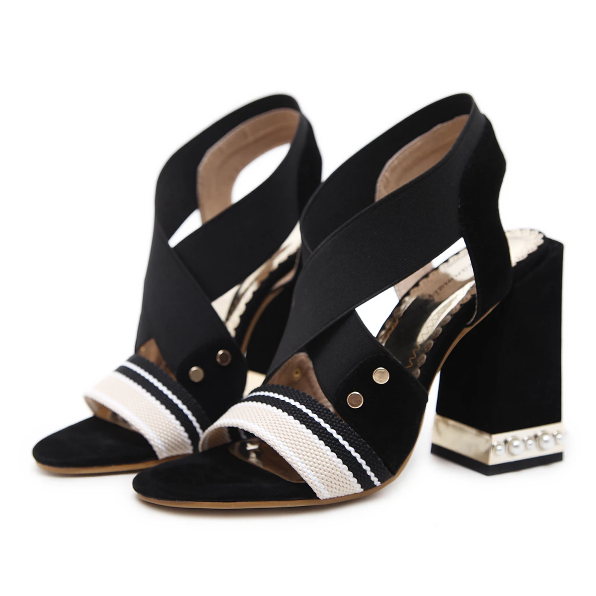 

Thick Heel Sandals High Heel Fish Mouth Women's Sandals 34-40