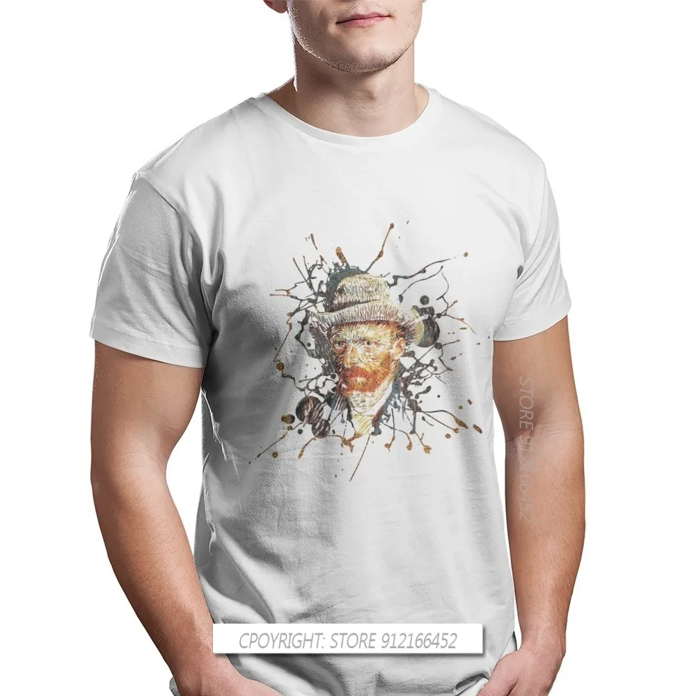 

Men Streetwear Vincent Van Gogh Post-Impressionist Painter Fashion Novelty Short Sleeve Man's T-Shirts Splat Harajuku Clothes