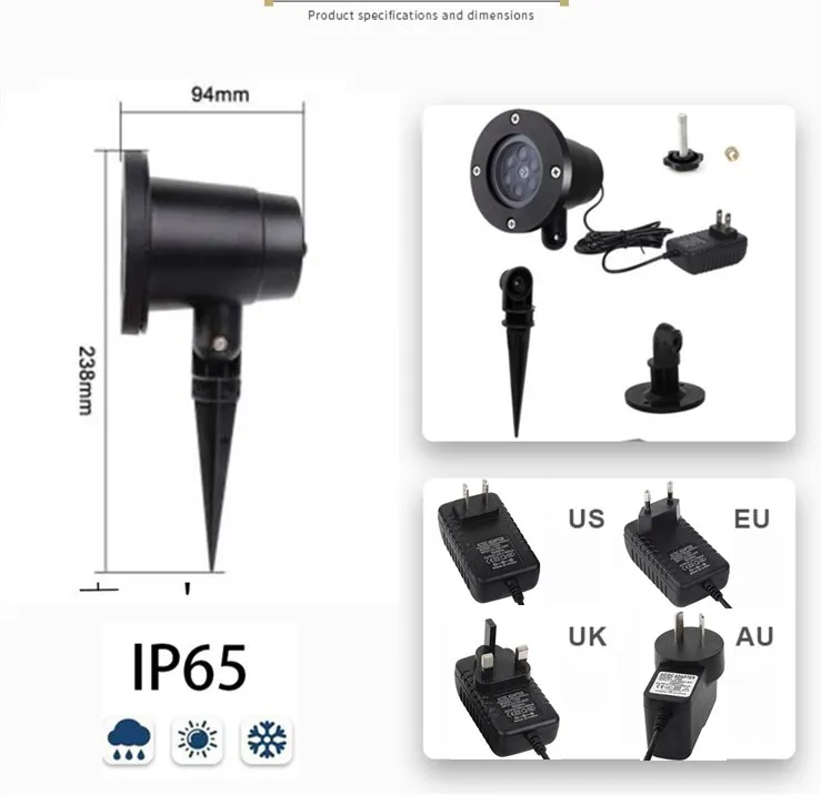 Лазерсветильник проектор-Снежинка на солнечной батарее IP65 | Освещение