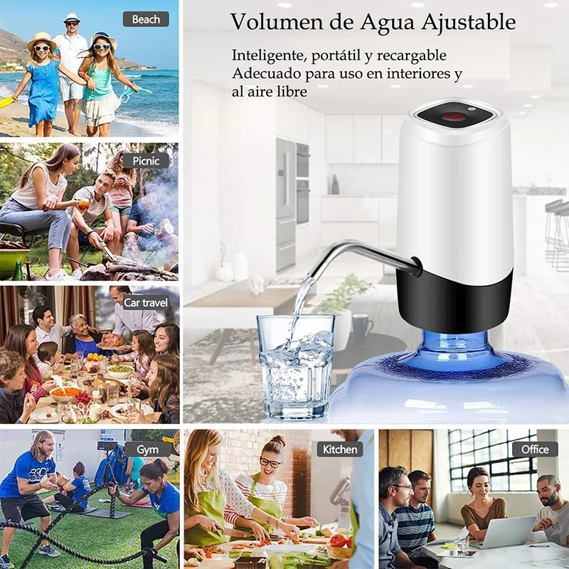 

5 Gallon Water Dispenser,Electric Drinking Water Pump Portable Water Dispenser Universal USB Charging Water Bottle Pump