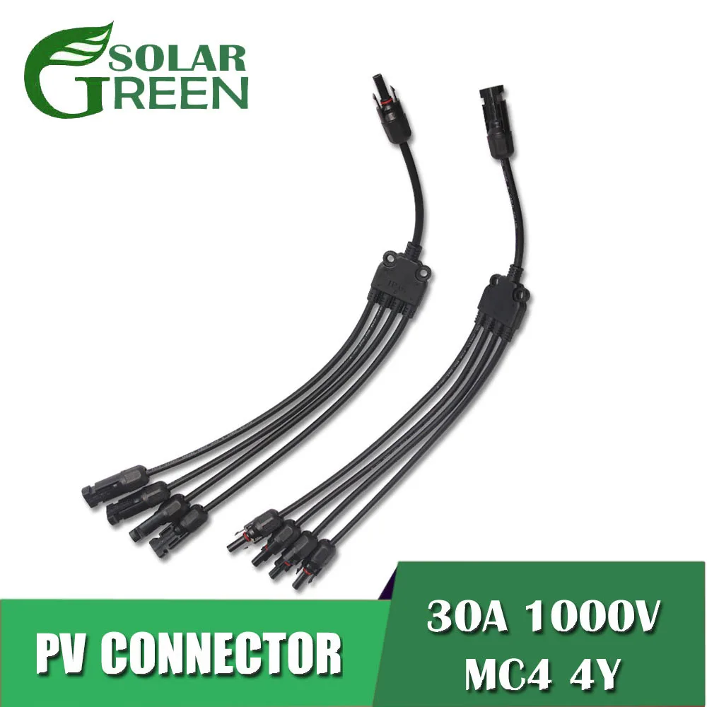 Вилка гнездо PV солнечный стиль Y образный адаптер Разъемы от 1 до 4 солнечных