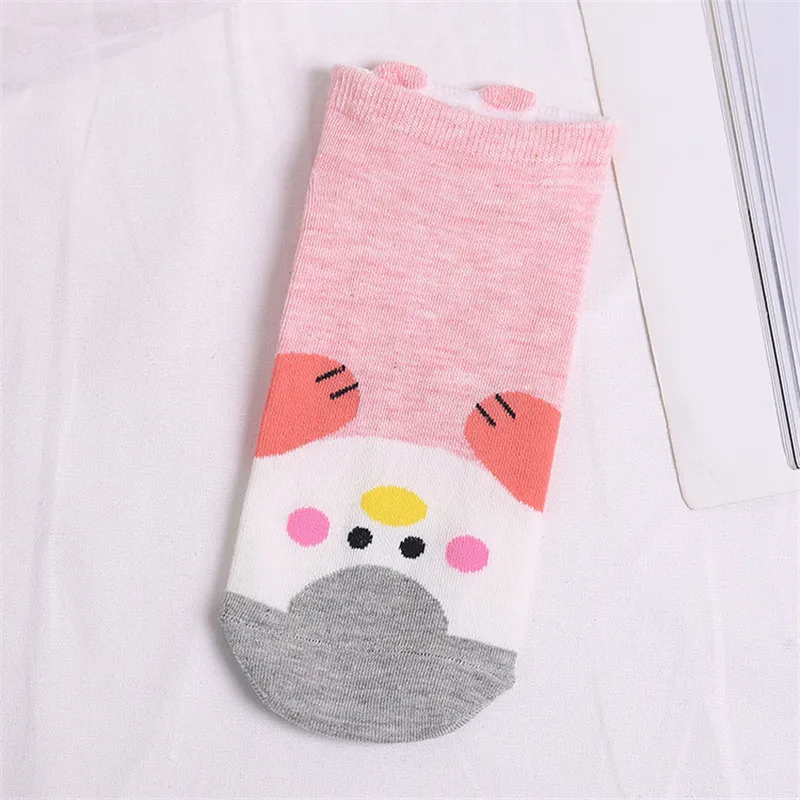 

Kawaii Piggy Cartoon Socks Women Ins Sweet Trend Socks Slippers Happy Funny Candy Color Animal Boat Socks Cotton Christmas Gifts