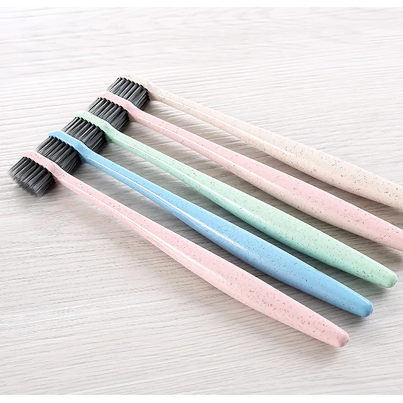 Набор из 10 шт. пшеничной соломы Зубная щётка взрослые зубные щетки с мягкой