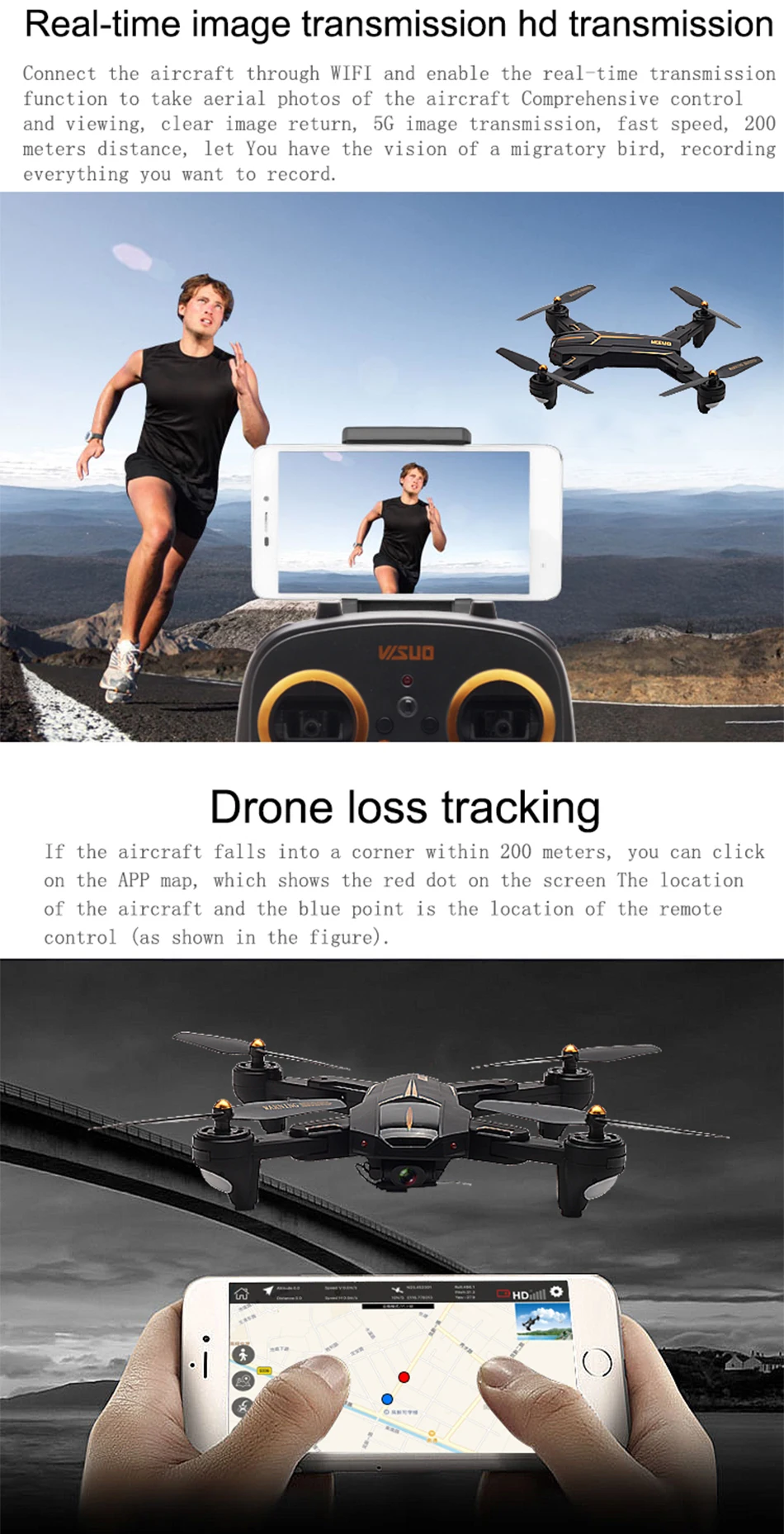 VISUO XS812 Дрон gps позиционирование следуй за мной 4K 5G wifi FPV камера Дрон профессиональная широкоугольная камера Квадрокоптер RC Дрон VS F11