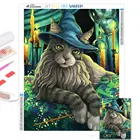 декор для дома алмазная вышивка алмазная мозаика вышивка крестом наборы Алмазная мозаика 5D Кот, картина из квадратных страз сделай сам с изображением животных, вышивка Стразы, домашний декор на Хэллоуин