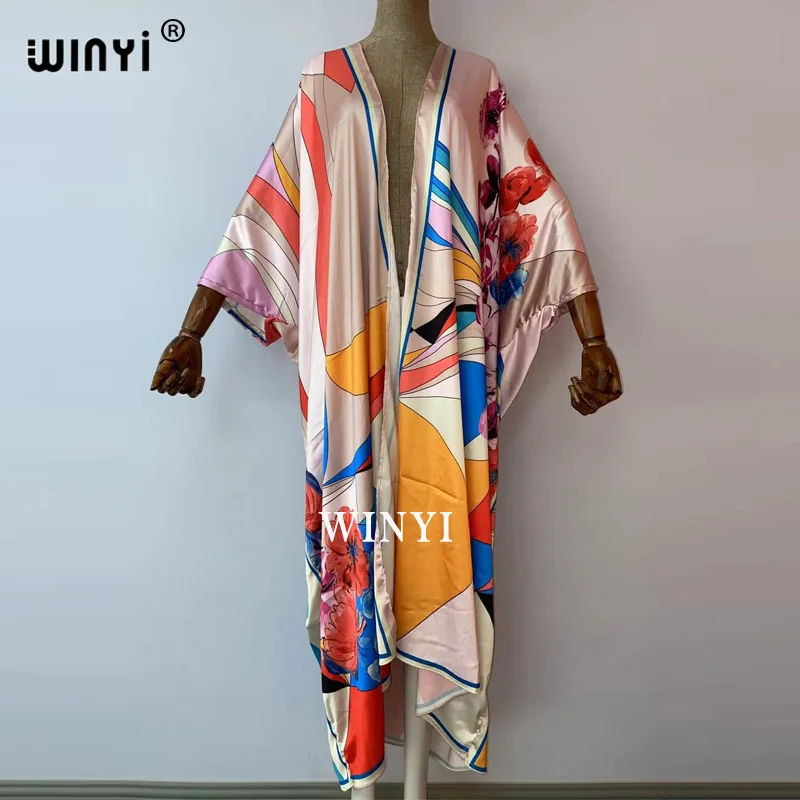 WINYI летнее платье 2021 женский кардиган Стич халат кимоно коктейльное sexcy Boho Макси