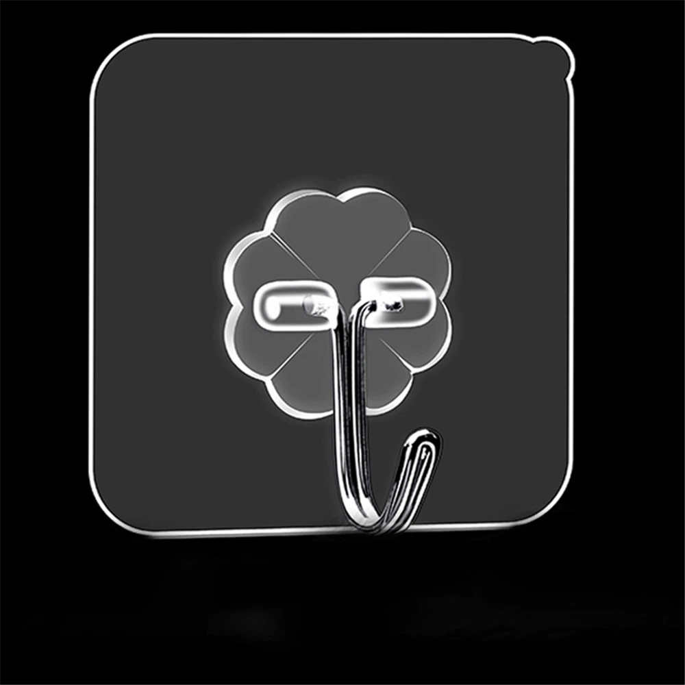 

1 шт. домашняя кухонная настенная стойка, прочный клейкий настенный крючок, клейкий крючок, прочный и Прозрачный Универсальный крючок без от...