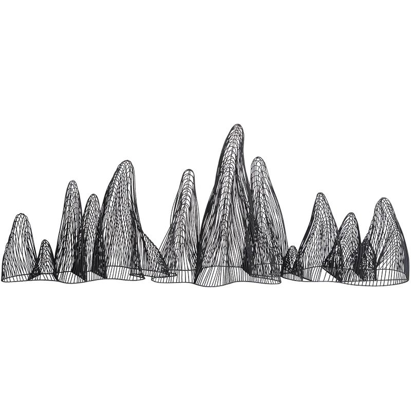 

Hotel lobby Sales Office rockery iron decoration Abstract creative Chinese porch metal floor decoration crafts