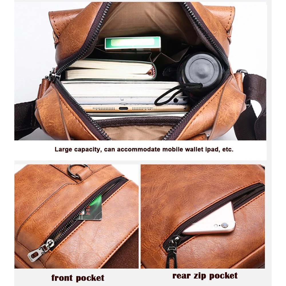 2019 Новая мужская сумка на плечо коровья спилок кожаная Женская Ретро деловая