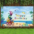 Oddbods фон океан пляж красочные граффити детский душ День Рождения Вечеринка фото фон будки студийный баннер