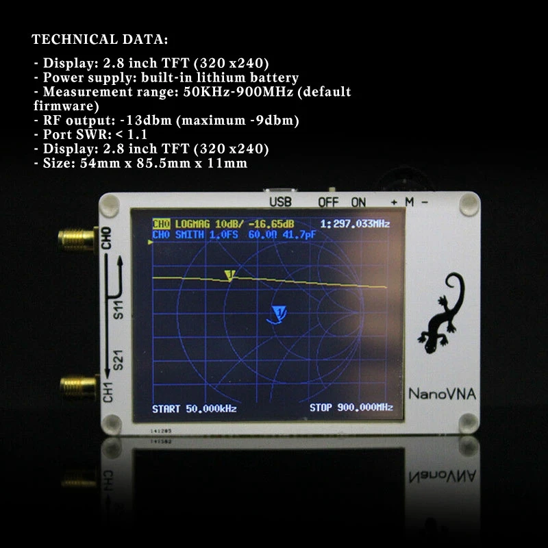 2 8inch nanovna vector network analyzer hf vhf uhf antenna analyzer standing wave electrical instruments measurement power tools free global shipping