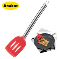 anaeat 1 pcs stainless steel kitchen cooking slotted turner spatula egg frying pan turners spatula for non stick pan