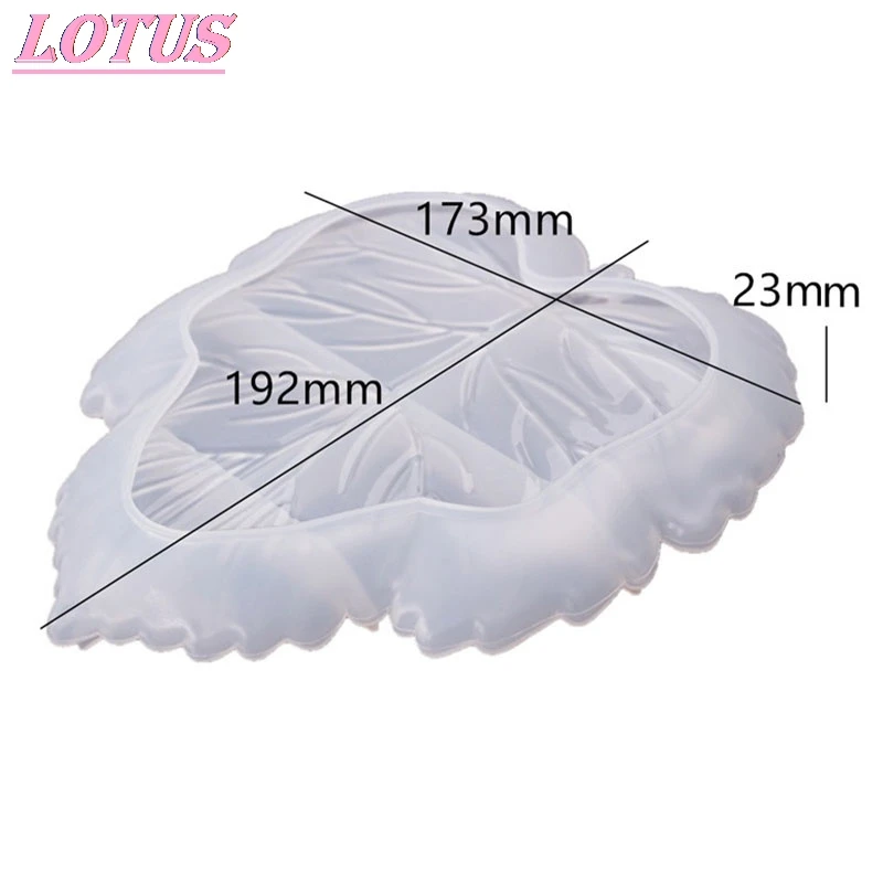 

19CM Maple Leaf Hemp Leaf Ashtray Tray Dish Mirror Silicone Mold for DIY Crystal Resin Tray Jewelry Storage Mould hotsale