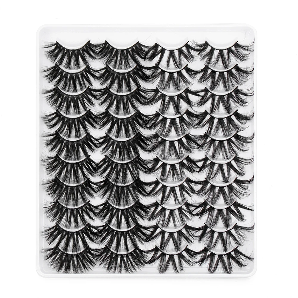 20 пар мм Искусственные норковые накладные ресницы драматические длинные 3D для