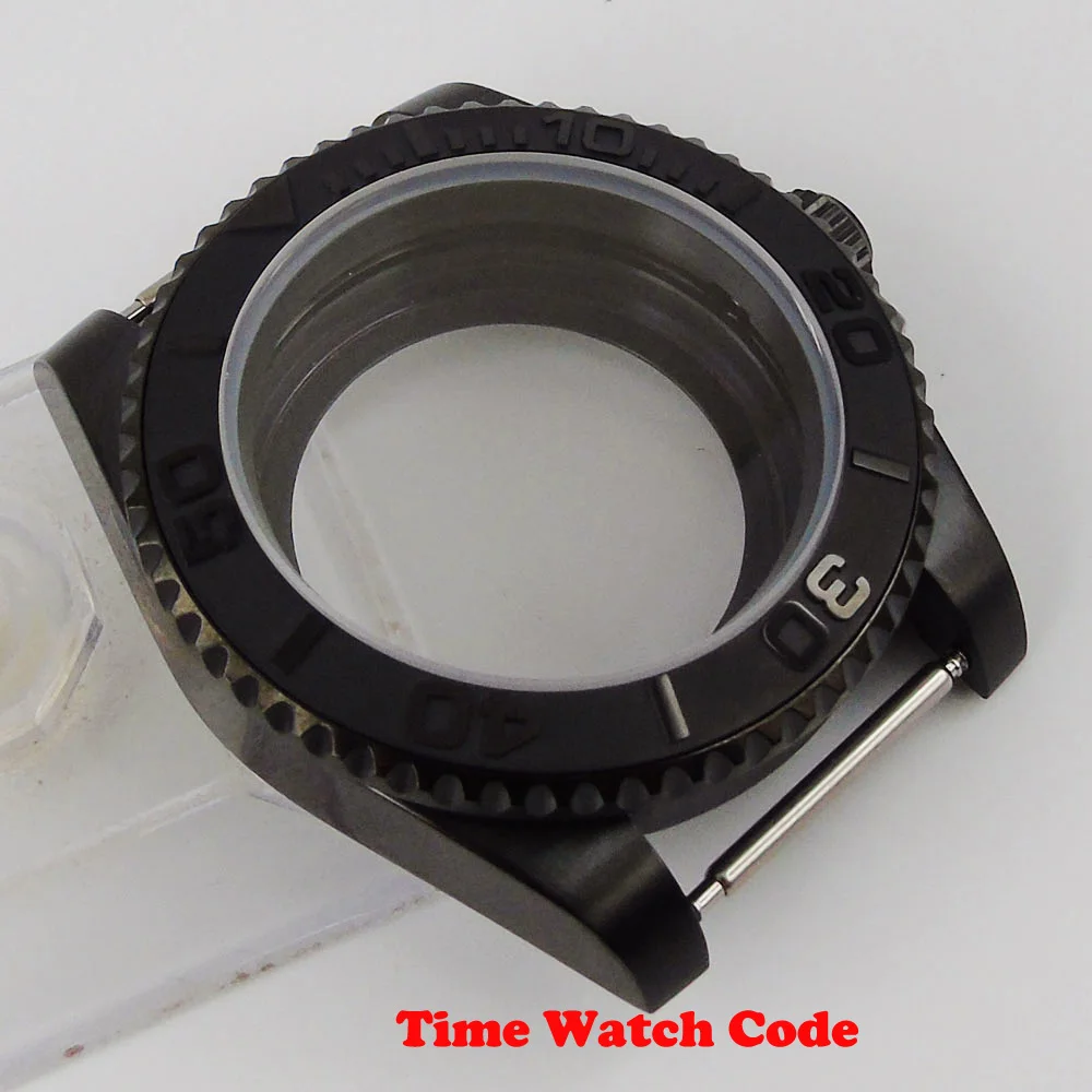 40 мм с PVD покрытием черный мужской чехол для часов подходит Miyota 8215 ETA 2836