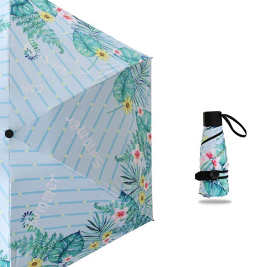 Зонт складной летний портативный с подсолнухом детский садовый зонтик