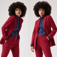 formal red 2 pieces women suits %d0%ba%d0%be%d1%81%d1%82%d1%8e%d0%bc %d0%b6%d0%b5%d0%bd%d1%81%d0%ba%d0%b8%d0%b9 office blazerpants prom party wear custom made lady daily blazer suit set