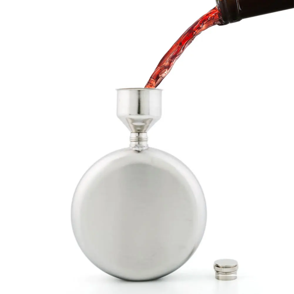 5 унций круглый винный горшок Кемпинг кувшин фляжка нержавеющая сталь банка
