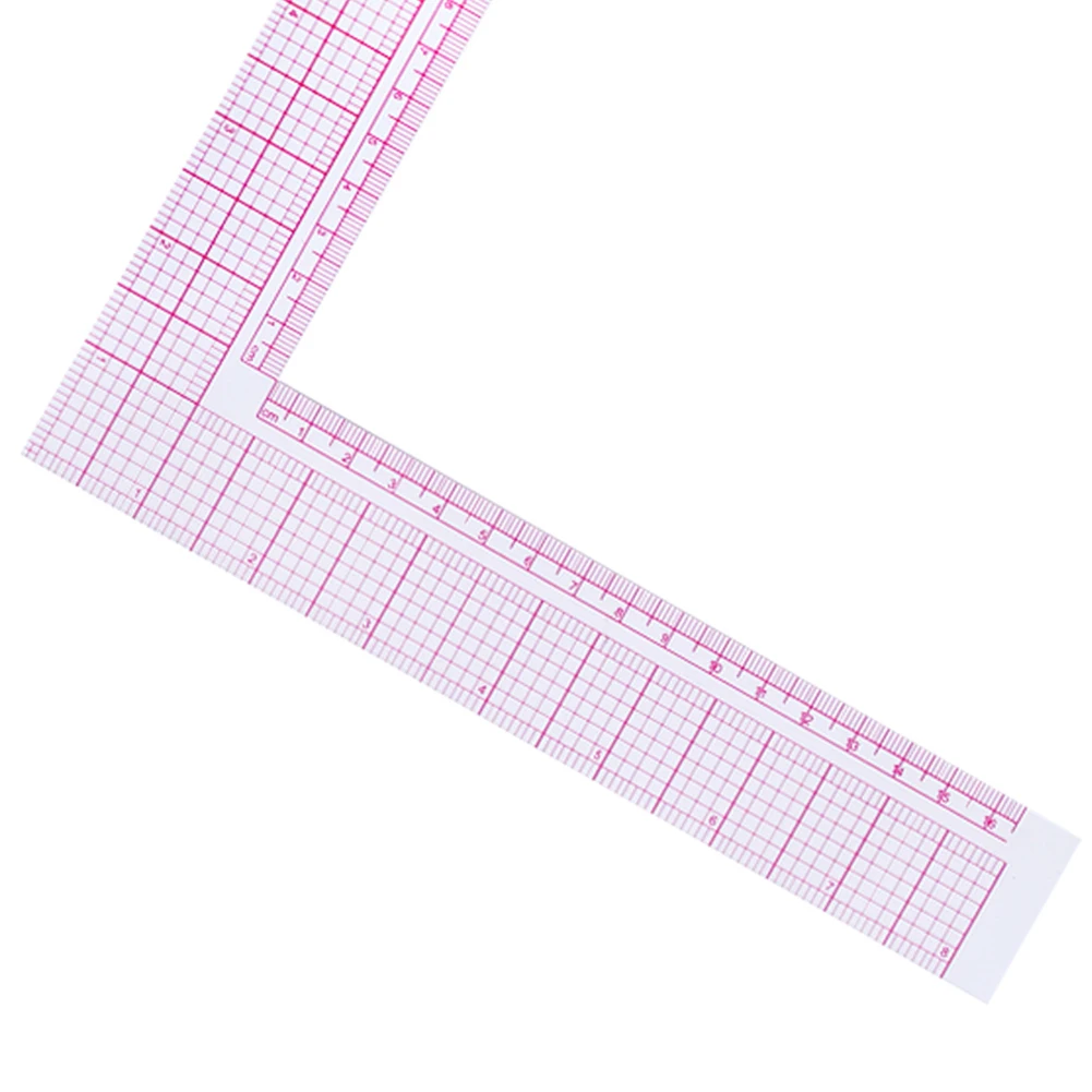 Ремесло школы шитья L форма резки одежды DIY пластик с ясным масштабом