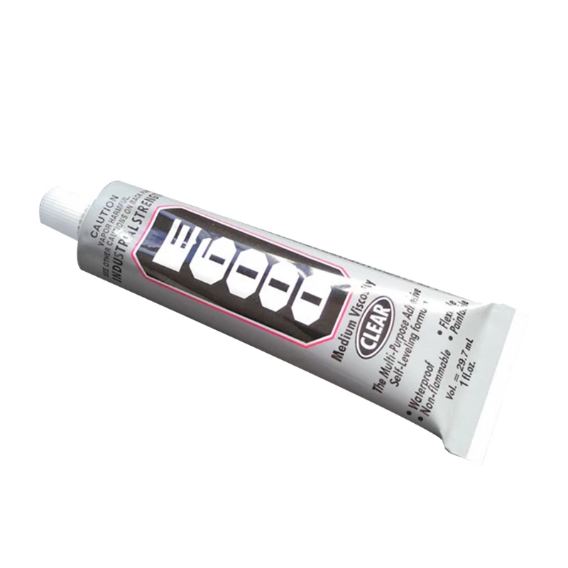 

29.7ML E6000 Clear Bead Phone Drilling Glue, Super Strong School Textile Fabrics Craft Needle Glue for Jewelry Making D08C