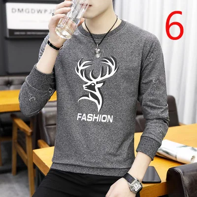 

Mercerized cotton half-high collar bottoming shirt autumn and winter men's slim long-sleeved t-shirt