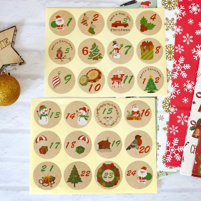 24 набора пакеты для подарков с календарем | Дом и сад