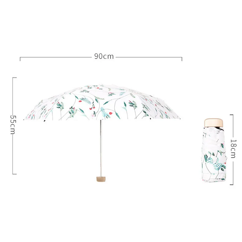 Складной мини зонт с защитой от ветра и тефлоновым покрытием|Зонтики| |