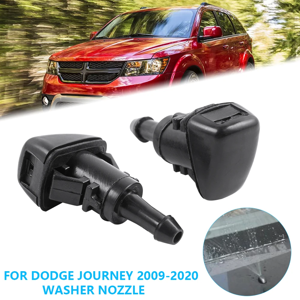 

Pair Windshield Wiper Washer Nozzle Spout For Dodge Journey 2009-2020 Dodge Avenger 2008-2011 Chrysler Sebring 2007-2010