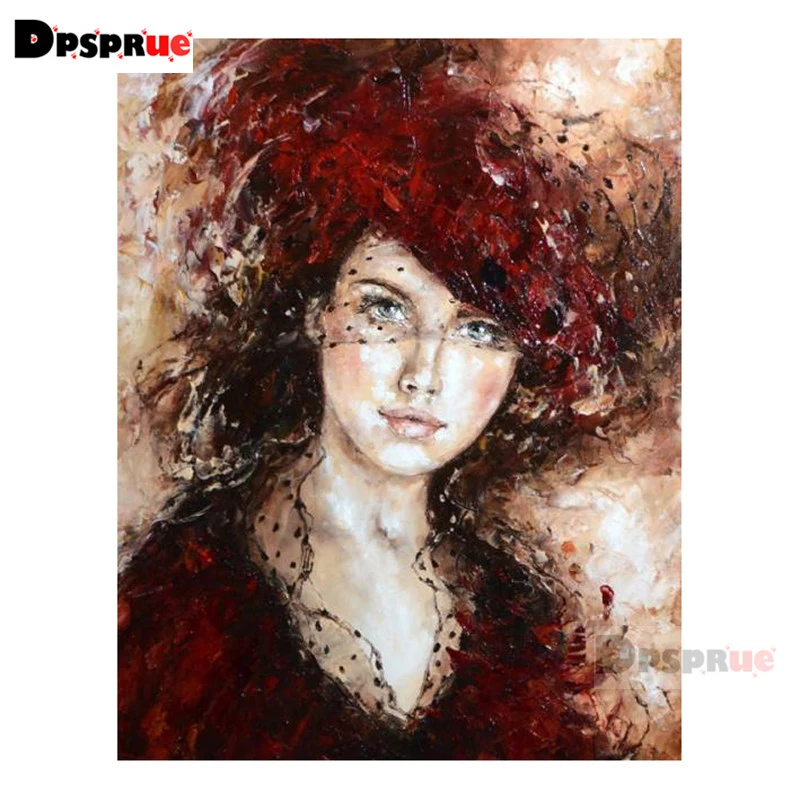 

Полноразмерная/круглая алмазная живопись Dpsprue, вышивка крестиком, 3D вышивка для девочек «сделай сам», 5D Moasic, домашний декор, подарок Pu101