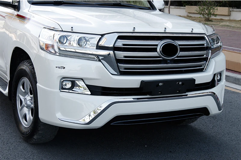 Дизайн светодиодный Передняя противотуманная фара решетка насекомых для Toyota Land Cruiser 200 FJ200 LC200 аксессуары