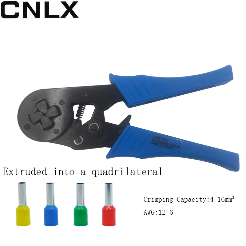 CNLX LXC8 16-4 обжимные плоскогубцы мини-типа саморегулирующийся обжимной инструмент для проволочных наконечников, торцевые втулки 4-16мм2 12-6AWG