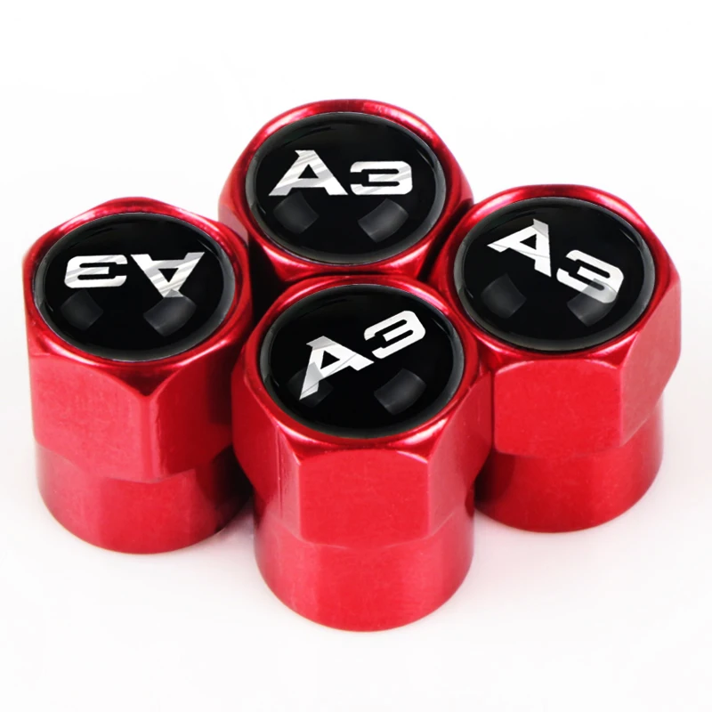 Колпачки на клапаны автомобильные 4 шт. алюминиевые колпачки шток шины для AUDI A3 A4