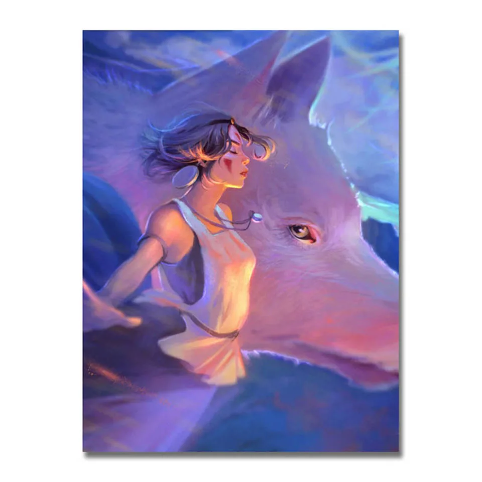 Сделай Сам алмазная вышивка кинопринцесса Mononoke Ghibli полностью квадратная картина