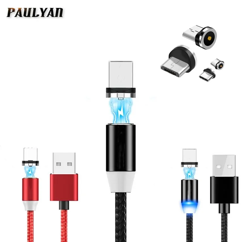 Магнитное зарядное устройство PAULYAN Micro USB кабель для iPhone Samsung Android быстрая зарядка