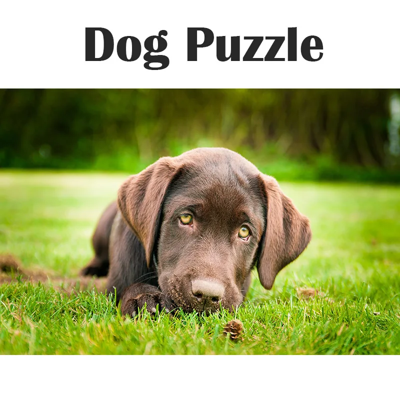 1000 шт собака пользовательские деревянные пазлы милый мультфильм животных интеллект Дети образовательный мозговой тизер Дети/взрослые головоломки подарки - Цвет: 300Pcs