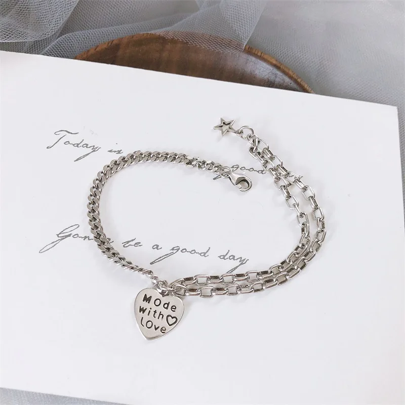 Новое поступление женский браслет из стерлингового серебра ретро в стиле