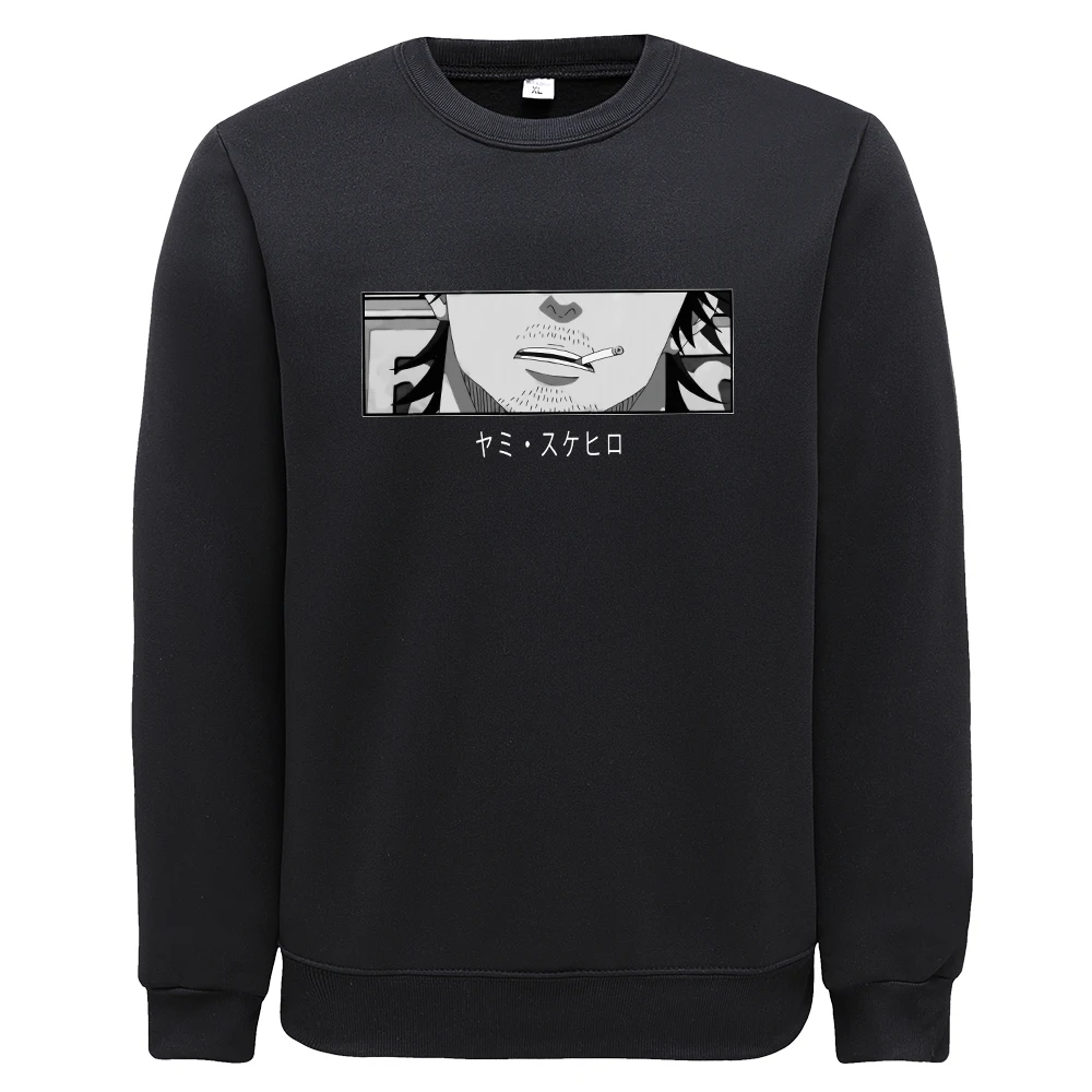 

Yami Sukehiro Pattern Fleece Lined Daily Pullover High-Quality Outdoor Sweater Sport Hip Hop Shirt For Men